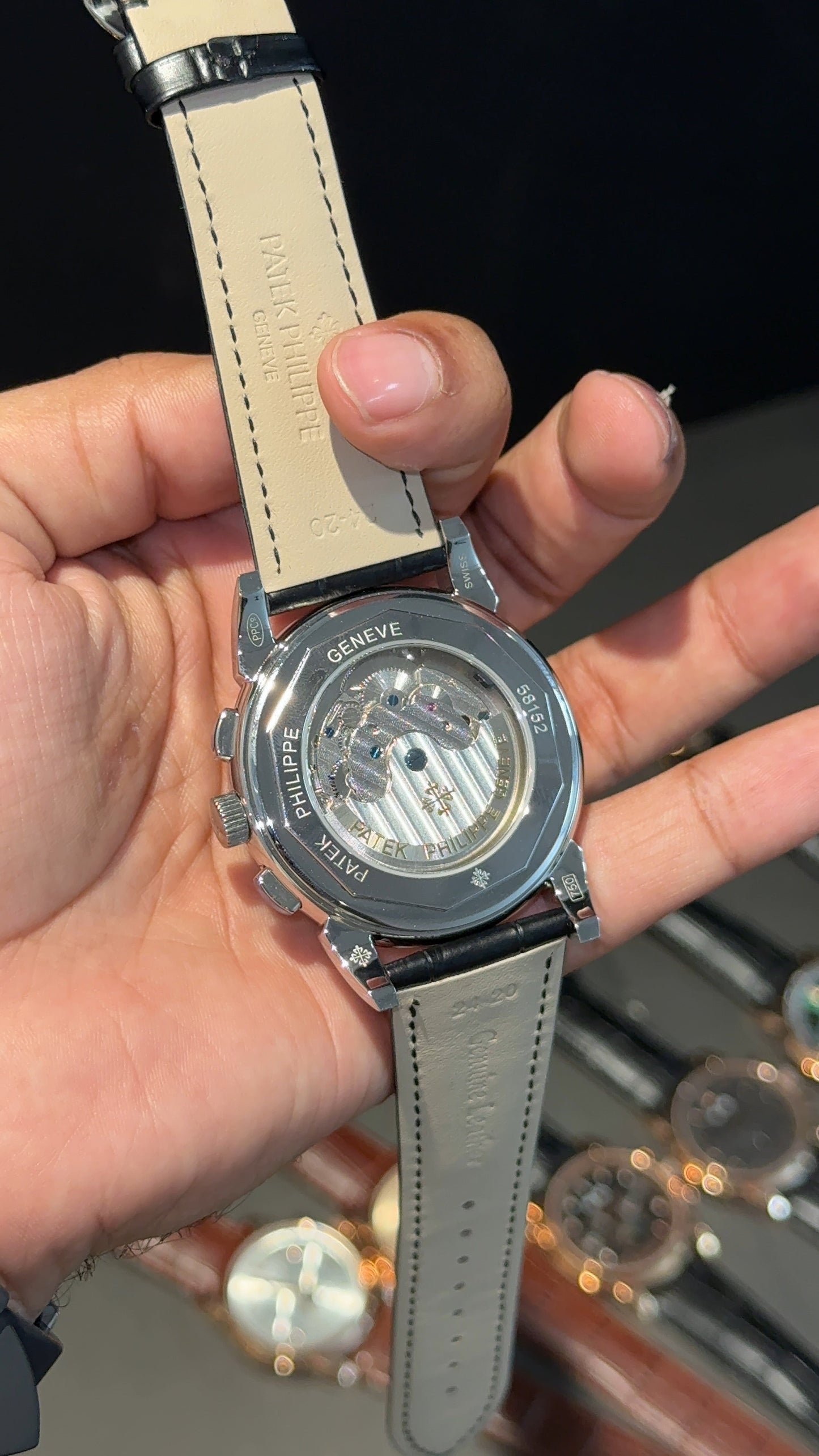 Patek Century | Auto | Diamond White Dial | Black leather strap