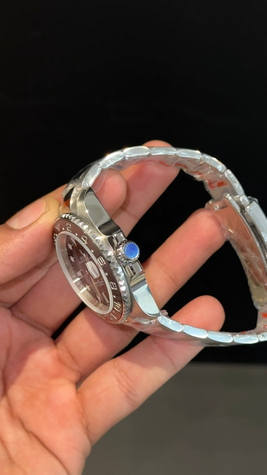 GMT Master | Silver Oyester Chain | Black Dial