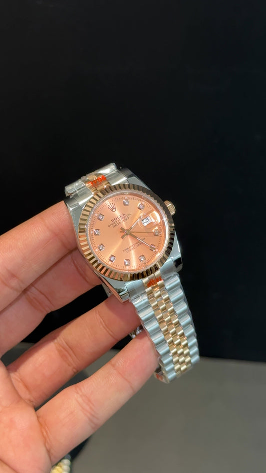 DateJust | 36mm |Rose Two Tone | Peach Diamond Dial