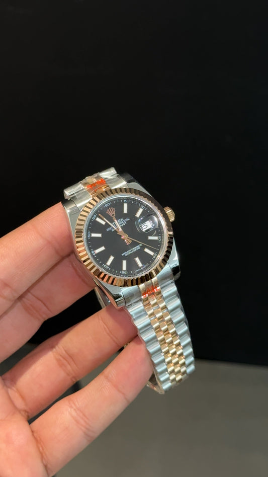 DateJust | 36mm | Rose Two Tone | Black Dial
