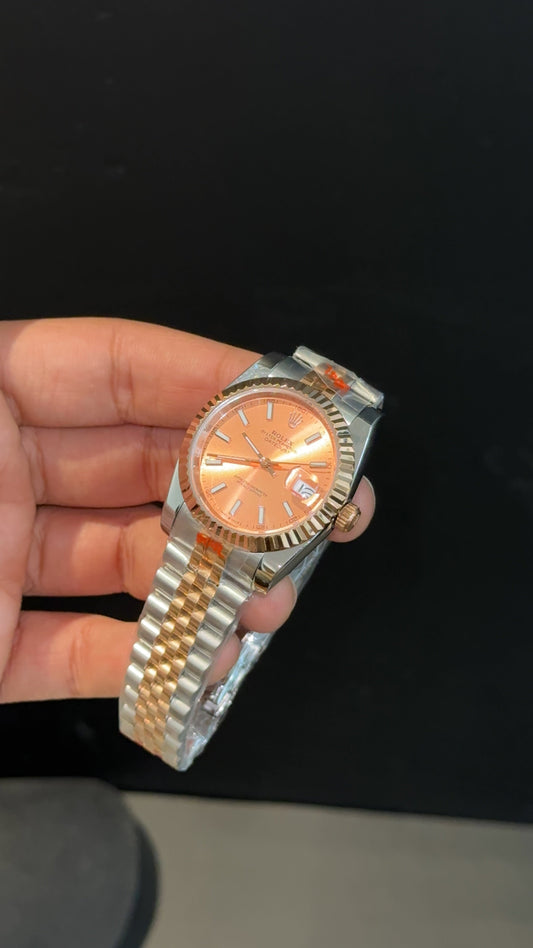 DateJust | 36mm | Rose Two Tone | Peach Dial