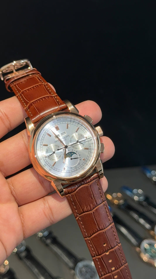 Patek Century | Auto | DayDate |  White Dial | Brown leather strap