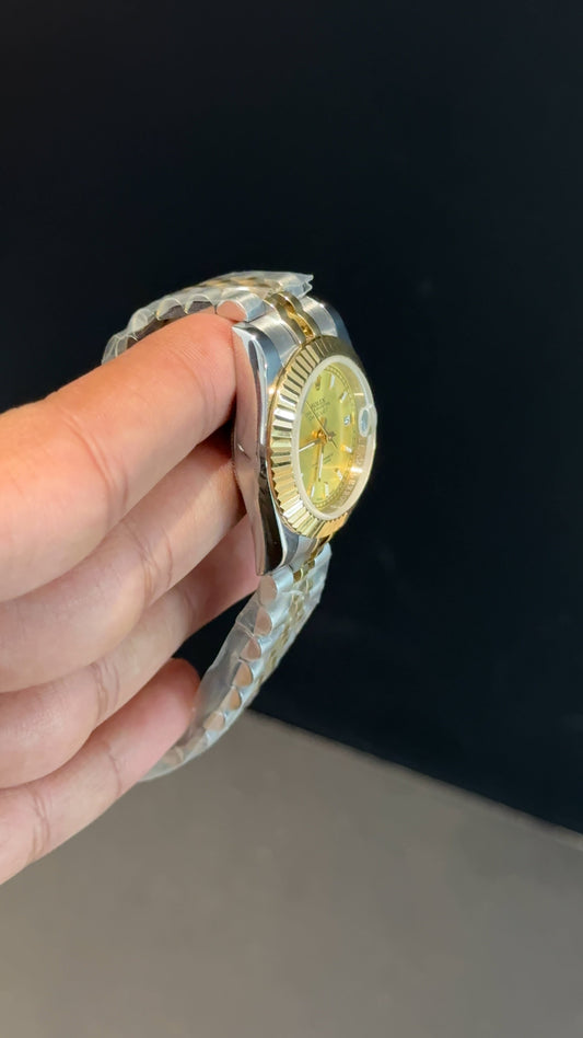 Datejust 27mm | Gold Two Tone Jubilee| Gold Dial
