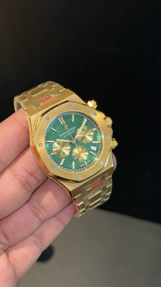 AP | Chrono | Gold Chain | Green Dial