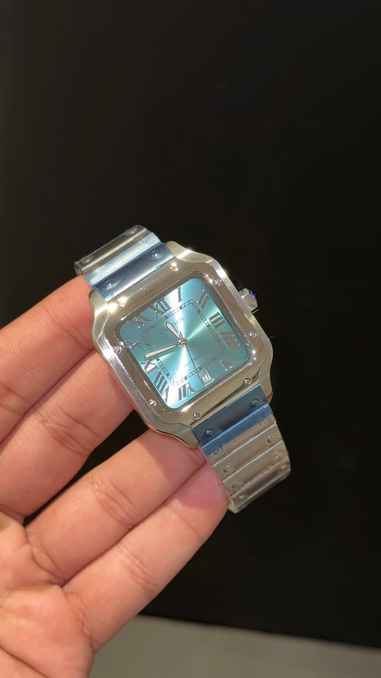 Santos | Silver Chain | Tiffany Dial