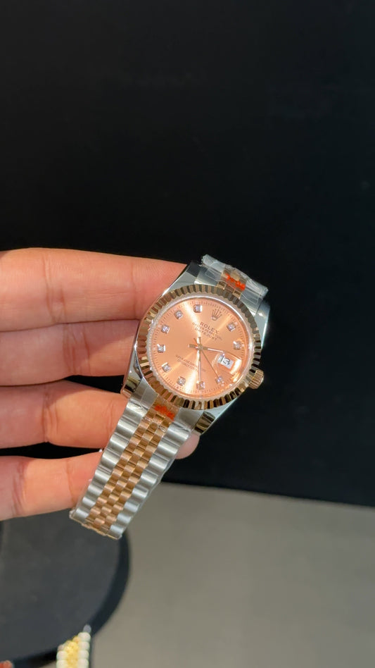 DateJust | 36mm |Rose Two Tone | Peach Diamond Dial